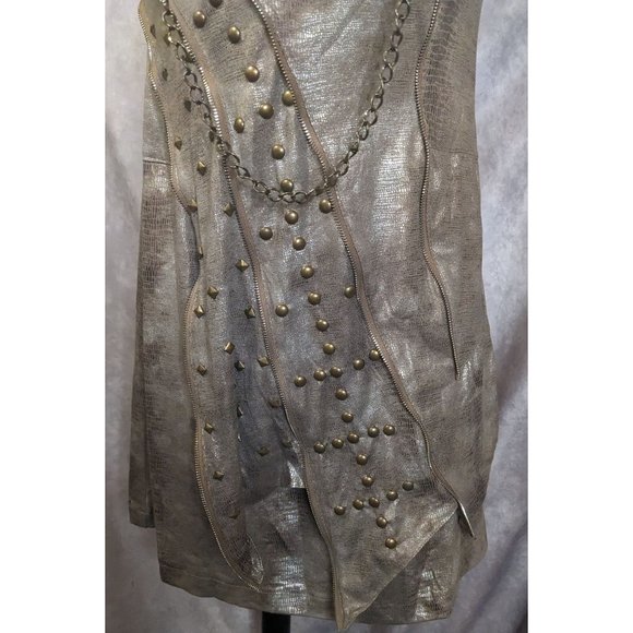 Kimikal Metallic Snake Gemmed Apocalypse Aesthetic Bodycon Dress - Picture 13 of 16